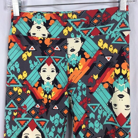 LulaRoe Disney Pocahontas Leggings Womens One Size Aztec Colorful Butter Soft - Picture 3 of 7